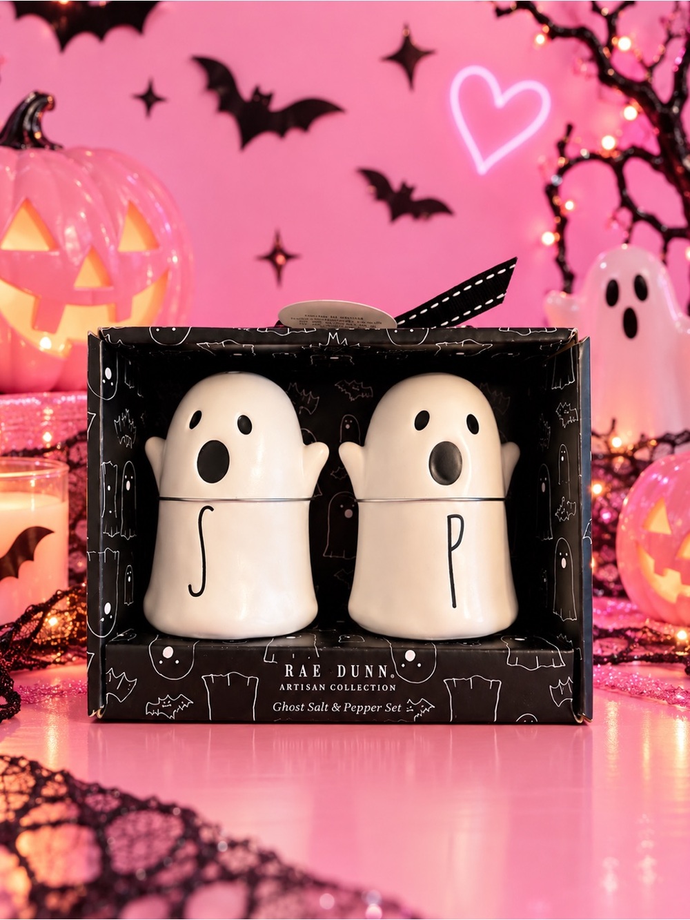 Rae Dunn Halloween Ghost Salt and Pepper Shakers